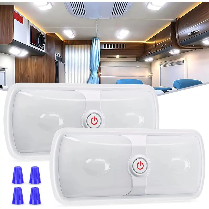 RV Interior Ceiling White LED Lights (Pair)