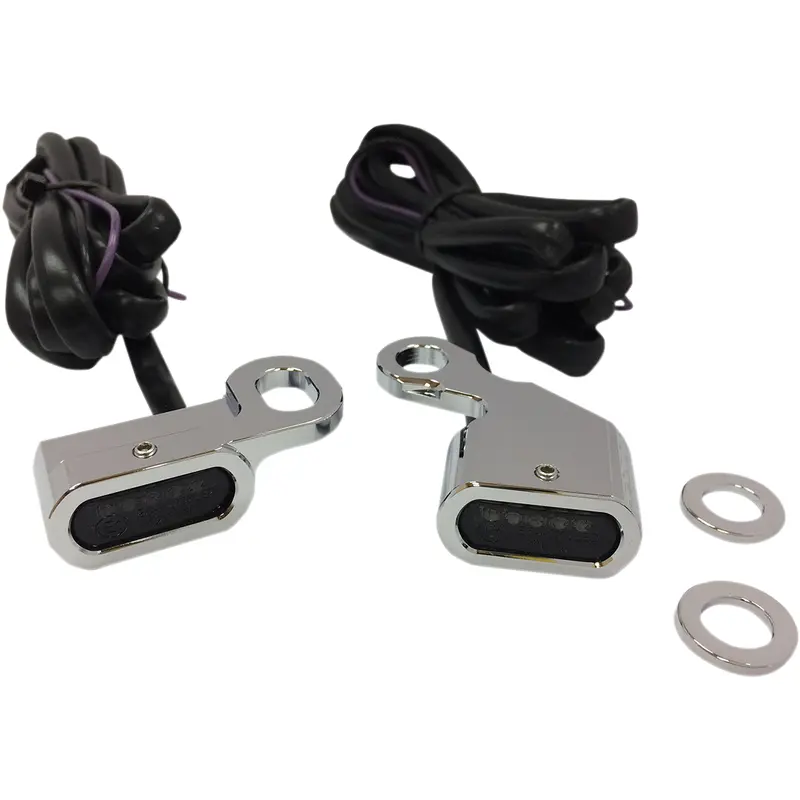 DRAG SPECIALTIES LED Handlebar Marker Lights - Chrome/Smoke L22-0230CMENU