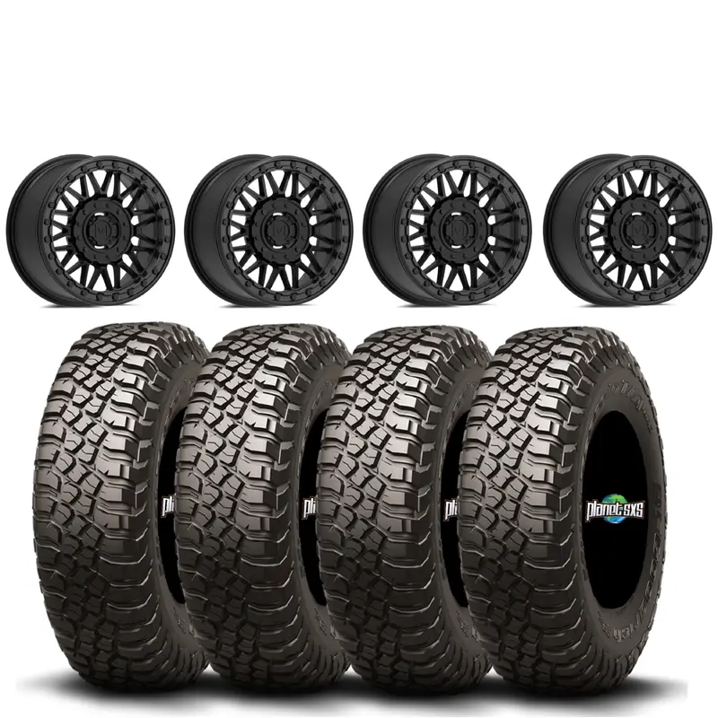  Valor Offroad V08 Beadlock Wheels on BFGoodrich KM3 Tires  Mounted Kit