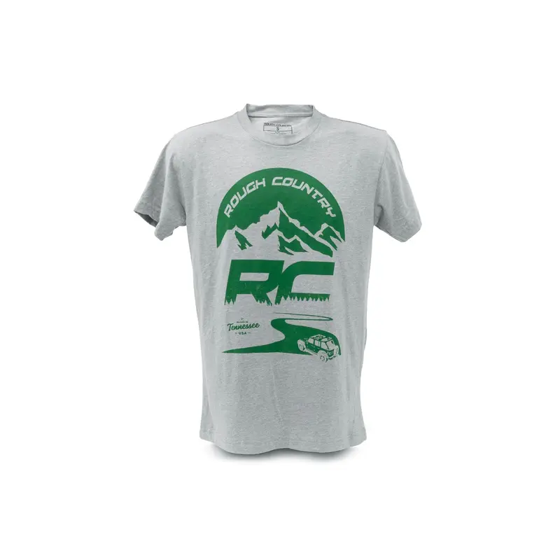 Rough Country | Rough Country T-Shirt | RC Mountains | HEATHER GRAY | 2XL | 840932XL