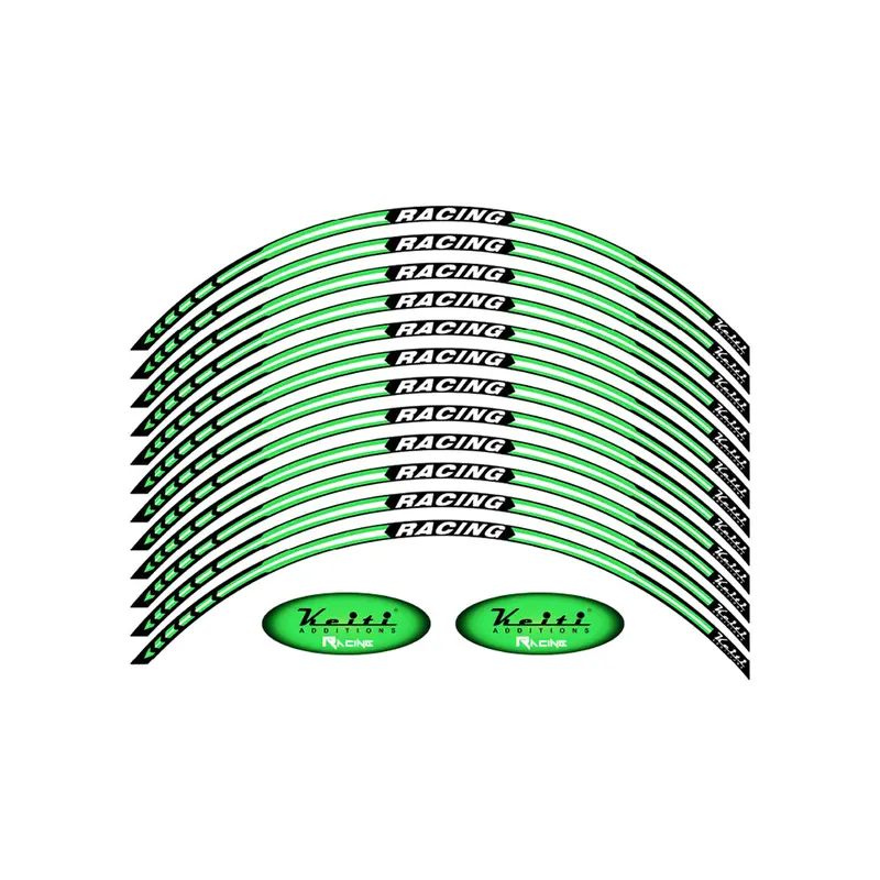 KEITI NON-REFLECTIVE WHEEL 3 STRIPE RACING WS820FG [FLURO GREEN]