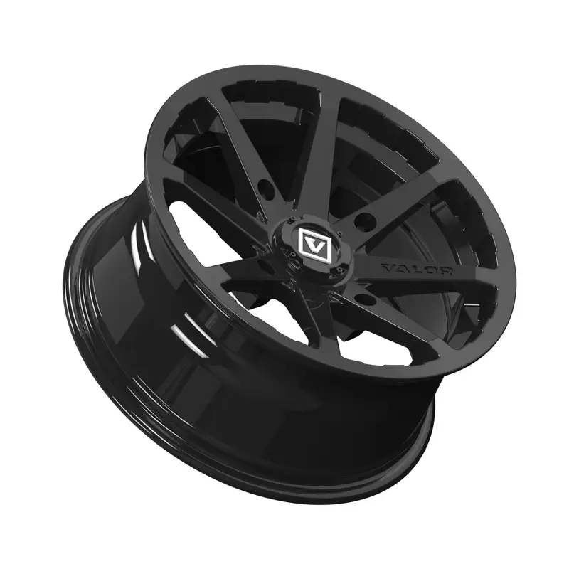 V01 14X7 +15MM 4X110 GLOSS BLACK