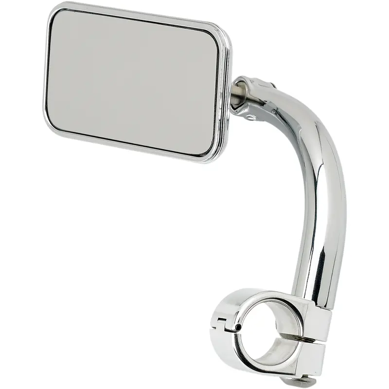 BILTWELL Mirror - Utility - Side View - Rectangle - Clamp-On - Chrome - 7/8" 6502-278-501