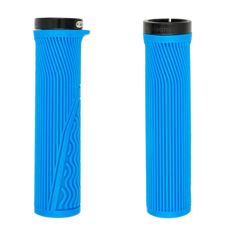 Cleanskin Ridgeline Single Clamp Lock On Grip - Black - Blue