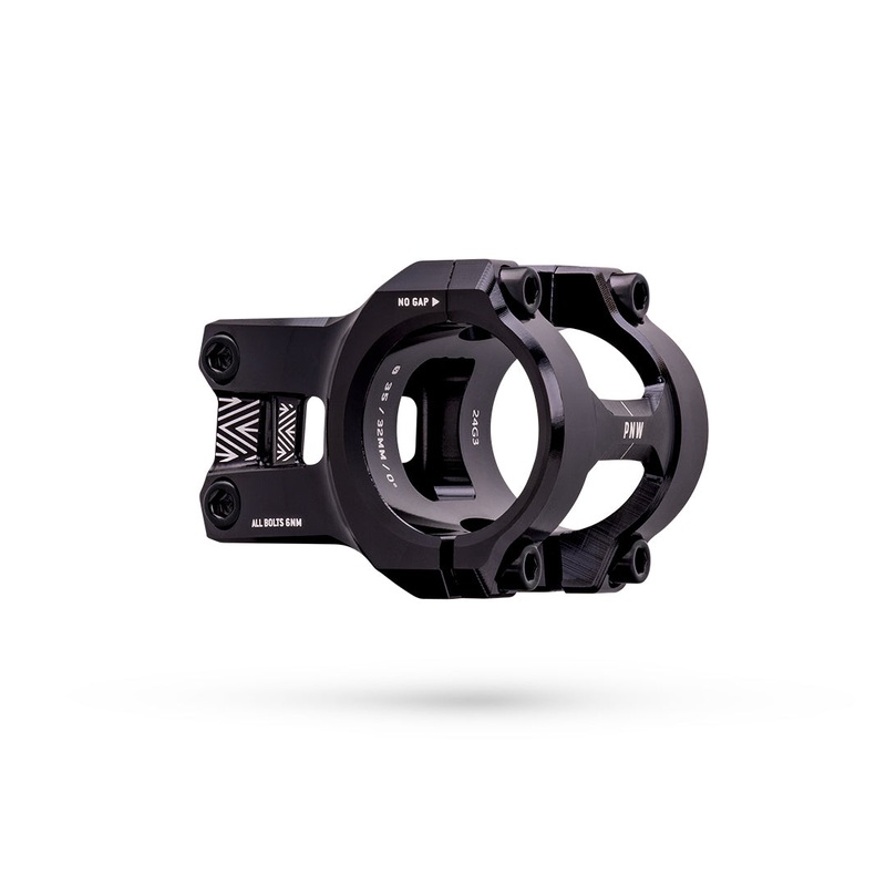 PNW Components Loam Stem - 1 1/8th Inch Steerer - 35mm - 32mm - 0 Degree - Blackout Black