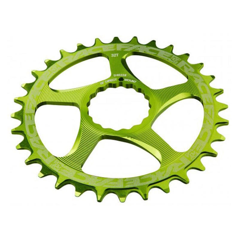 Race Face Cinch Direct Mount Narrow-Wide Chainring - Race Face - Easton Cinch Direct Mount - 6.5-0mm Flip - Round - Green - Alloy - 9-12 Speed - 30T